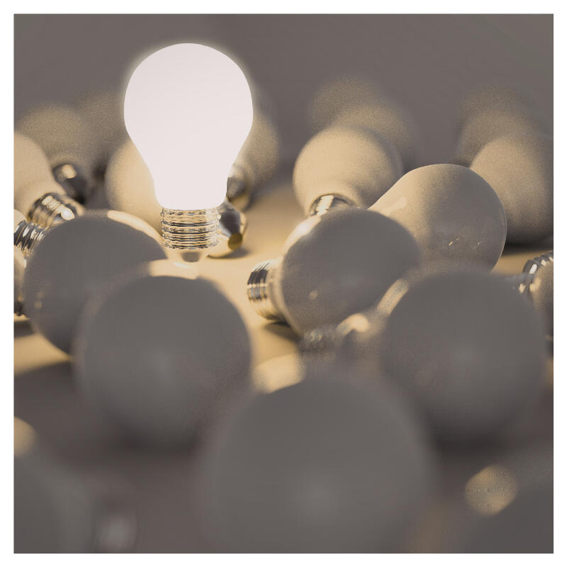 An illuminated light bulb standing out amongst others - 4GREATSLEEP Review